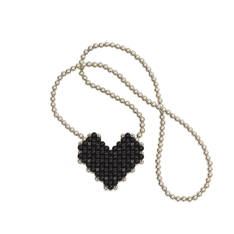 Wholesale Pearl Summer Beaded Heart Bag